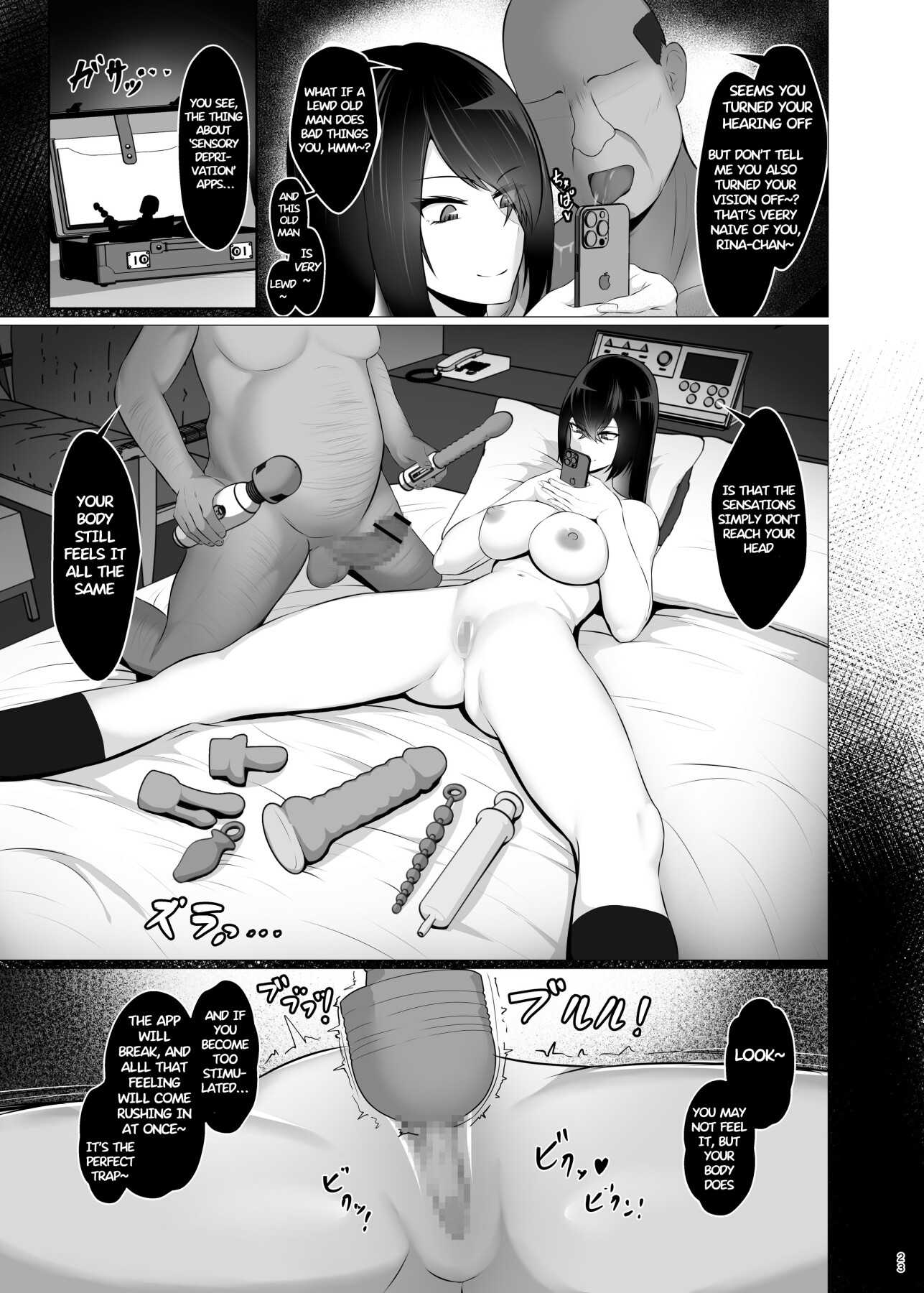 Hentai Manga Comic-Sensory Deprivation X Sugar Daddy: Ha? As If I'd Feel Good, Dumbass!-Read-23